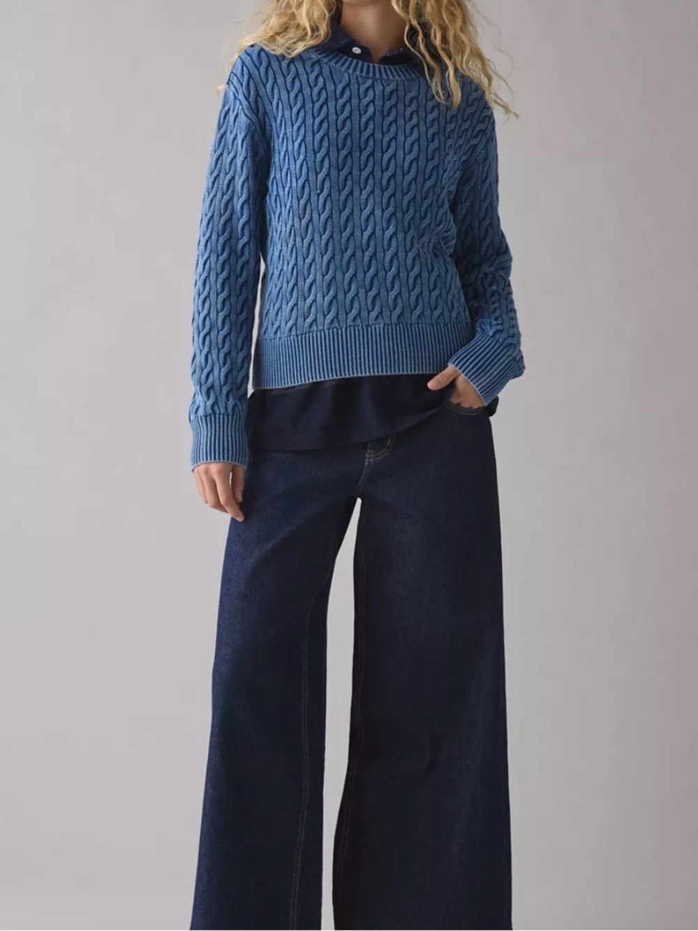 Levi's® Boyfriend Cable Knit Pullover Sweater Size XL - Picture 3 of 8
